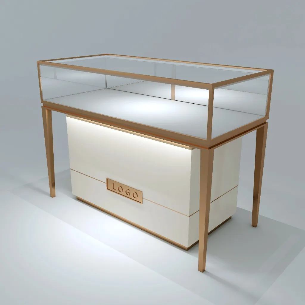 Retail Jewelry Display Cabinet - Glass Counter with LED Lighting - Image 1