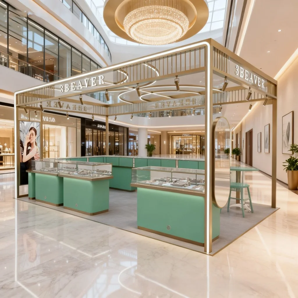 كشك مجوهرات للمول - منصة عرض تجارية - Image 4