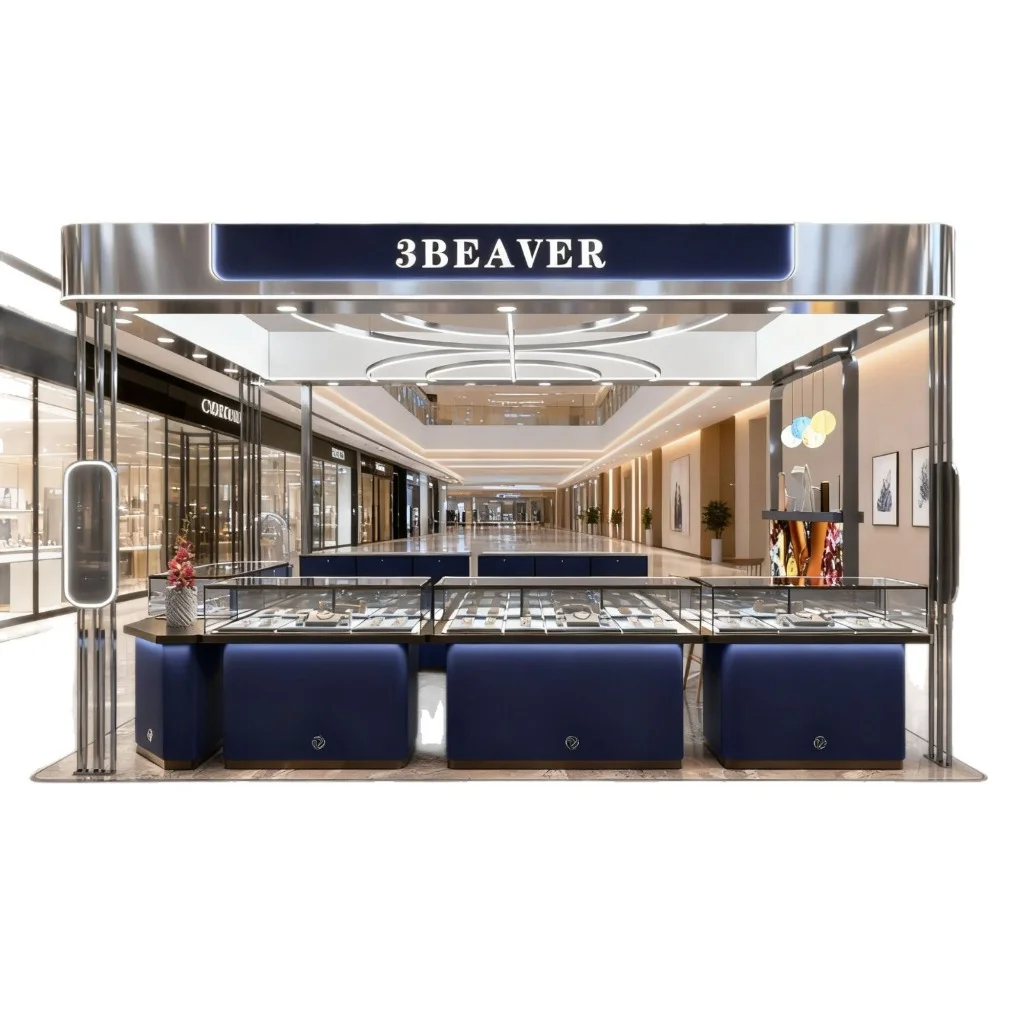 كشك مجوهرات للمول - منصة عرض تجارية - Image 1